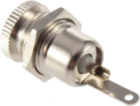 E-outstanding 5-Pack DC-099 5.5 mm x 2.5mm DC Power Jack Socket, Threaded Female Panel Mount Connector