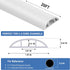Self Adhesive Floor Cord Cover for Power Cord Management, 20Ft, 0.51" W x 0.31" H (White)