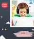 94dB Bywulanda Upgrade USB Type C Kids Headphone for School, Safe Volume Limited, HD Stereo Sound, Foldable Lightweight