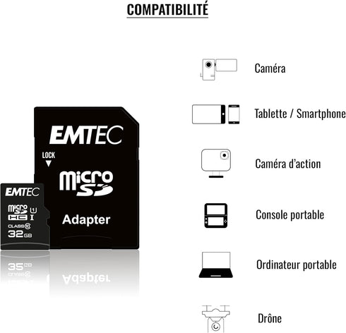Emtec MicroSDHC UHSI U1 Elite Gold (64GB 1PK)
