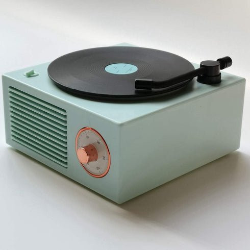 Vinyl Record Player Style Bluetooth Speaker, Old Fashioned Classic Style, Cute Look Gift for Girls, Loud Volume Speaker