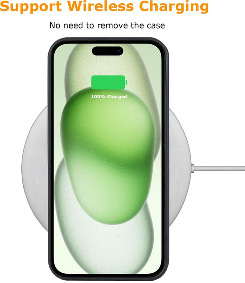 molzar Grip Series Case for iPhone 15 Plus with Real Forged Carbon Fiber, Built-in Metal Plate for Magnetic Mount,
