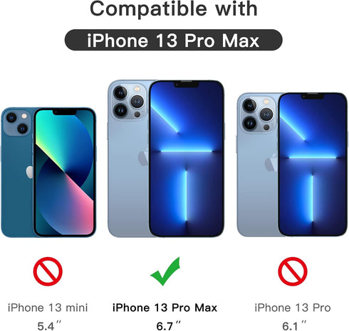 JETech 3-Pack Full Coverage Screen Protector for iPhone 13 Pro Max 6.7", HD Clear, 9H Tempered Glass, Case-Friendly.
