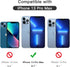 JETech 3-Pack Full Coverage Screen Protector for iPhone 13 Pro Max 6.7", HD Clear, 9H Tempered Glass, Case-Friendly.
