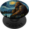 Funny Bigfoot Sasquatch Starry Night Van Gogh PopSockets Standard PopGrip