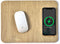Tech Candy Power Pad Qi Charger Mouse Pad - Slim Wireless Phone Charger with Natural Wood Look, Built-in LED Light, USB