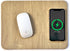 Tech Candy Power Pad Qi Charger Mouse Pad - Slim Wireless Phone Charger with Natural Wood Look, Built-in LED Light, USB