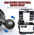 Zpana 360 Car CD Slot Phone Holder, Rotatable Anti-Vibration Sturdy CD Player Vehicles Cellphone Mount, Single-Press