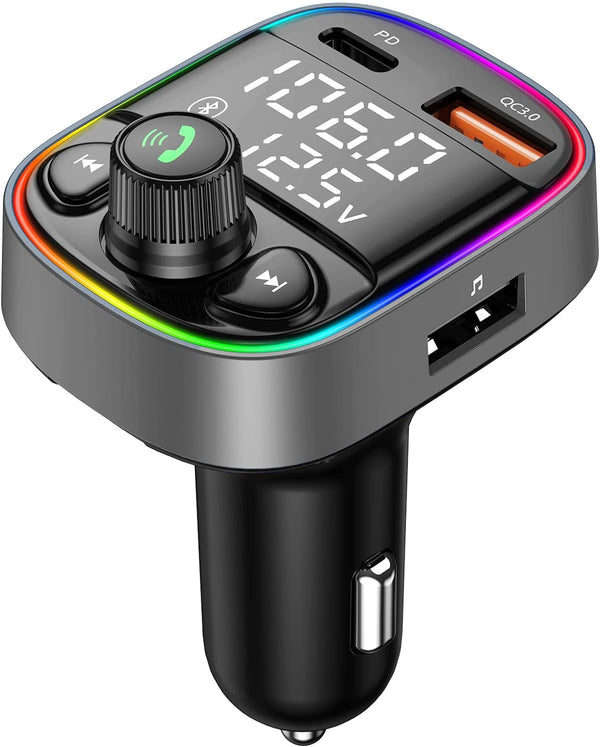 LIHAN AUX USB C Bluetooth Car Adapter, Wireless Handsfree Call, Plug for FM Transmitter Radio Receiver