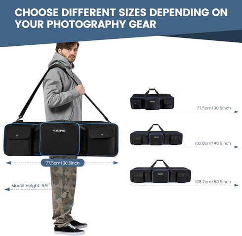 YOREPEK Tripod Carrying Case Bag 40.5", Light Stand Bag with 2 Protective Pads, Photo Studio Equipment Case