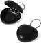 2pcs Ear Plug Carrying Cases, Black Triangular Earbud Holder with Lanyard for Travel and Outdoor Activities