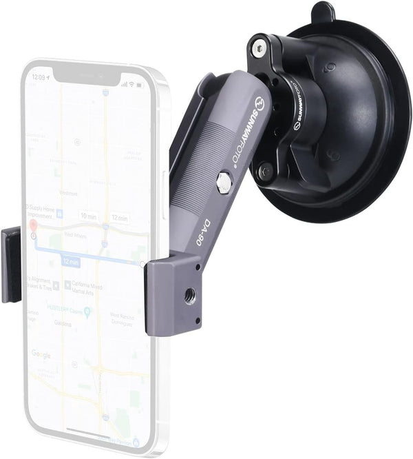SUNWAYFOTO Universal Cellphone Auto Bracket - Suction Cup Mount for Windshield Car Window, Cell Phone Holder SPH-01
