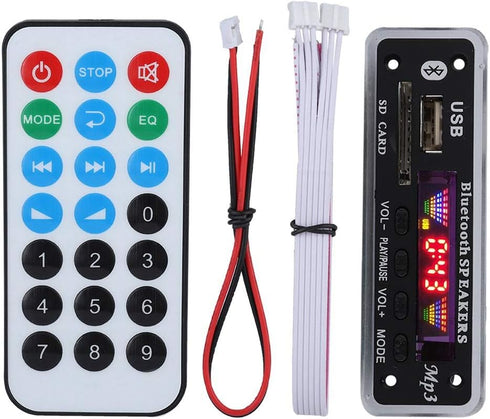 ASHATA MP3 Audio Decoder Board, DC 5V/12V Bluetooth 5.0 Audio Decoder Module Support