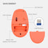 Rii Wireless Mouse RM700, 2.4G Silent Mouse with USB Nano Receiver for Laptop, PC, Mac, Chromebook (Orange)