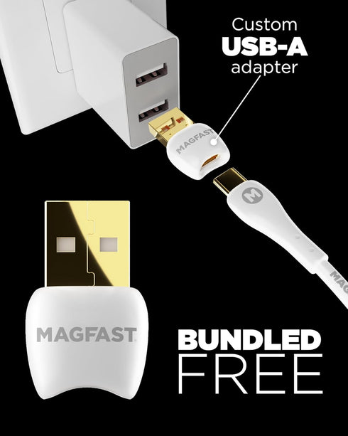MAGFAST Lux USB-C to USB-C Cable, Alpine White, 6ft, PD Power Delivery, Fast Charging for Androids, iPhone 15, iPad