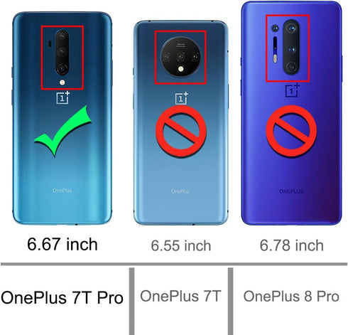 Osophter Clear Transparent Case for Oneplus 7T Pro - Reinforced Corners TPU Shock-Absorption Flexible Cell Phone Cover