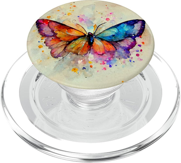 Women's Colorful Butterfly Decoration PopSockets MagSafe PopGrip for iPhone