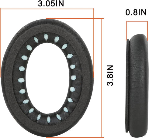 Replacement Ear Cups for Bose QC45 Headphones, QuietComfort 45 Ear Pads Cushion Parts in Black