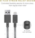 Native Union Night Cable - 10ft Ultra-Strong Reinforced Lightning to USB-A Charging Cable, Zebra