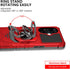 Ailiber OnePlus Nord N30 Case - Military Grade Shockproof Cover with Tempered Glass, Ring Kickstand, Red.