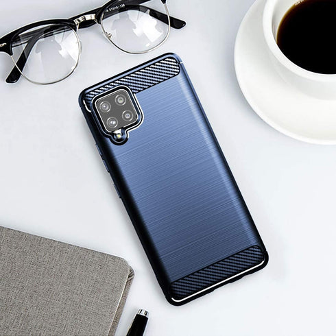 Osophter for Galaxy A42 5G Case, Samsung M42 5G Shock-Absorption Flexible TPU Rubber Protective Cover (Navy Blue)