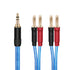 3.5mm Banana Speaker Wire Cable with Gold Plated Banana Tips, 2x100 AWG 3.5mm Stereo Male Jack to 4 x Banana Plug