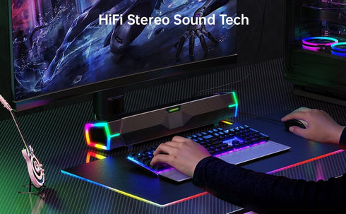 VINNFIER V18 Bluetooth & USB Smart Compability Computer Speakers for PC Desktop Monitor, Gaming PC Sound Bar, Superb