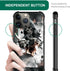 CARLOCA Skull Poker Graphic Design Phone Case for iPhone 15 Pro Max, Shockproof Anti-Scratch Protection