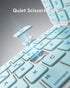 Samsers Bluetooth Foldable Keyboard, Wireless Portable Full-Size Ultra-Slim Rechargeable Keyboard for 3 Devices