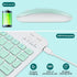 Bluetooth Keyboard and Mouse Combo Ultra-Slim Portable Rechargeable Compact Wireless Mouse Keyboard Set for Pad/iPad Pro/iPad Mini/iPad Air Mac OS,Android Windows iOS and above(Green)