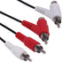 RCA Audio Piggyback Extender Cable - 5Ft 2 RCA Male to 2 RCA Male + RCA Female Piggyback Extension Audio Video AV