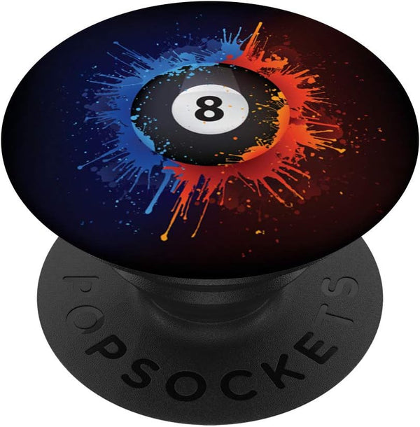 8 Ball Pool Billiards Game Bar Pub Sports PopSockets, Swappable Grip for Phones & Tablets