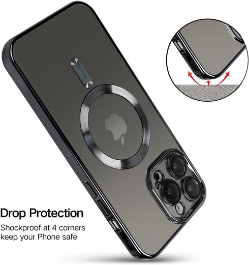 OOK iPhone 15 Pro Max Case 6.7" - Slim, Shockproof, Anti-Scratch, MagSafe Compatible, Built-in Camera Lens Protector -