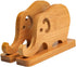 WOONEKY Sturdy Bamboo Phone Holder Elephant Design for Desk for Office Kitchen Nightstand