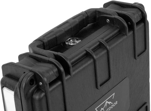 Monoprice Weatherproof Hard Case with Customizable Foam, 7 x 6 x 2 Inch, Black - Pure Outdoor Collection