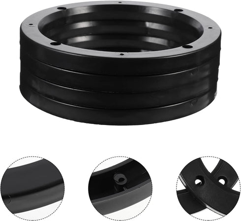 Wakauto 4 Pairs 6.5 inch Car Speaker Spacer Adapter Stackable Plastic Mount Bracket Ring