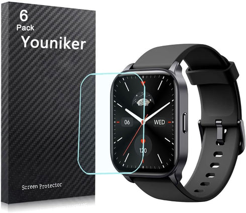 6 Pack 2.01" Watch Screen Protector Film Compatible with TOOBUR Smartwatch IDW17, Anti-Scratch Crystal Clear HD