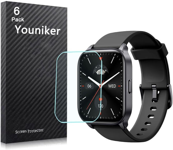 6 Pack 2.01" Watch Screen Protector Film Compatible with TOOBUR Smartwatch IDW17, Anti-Scratch Crystal Clear HD