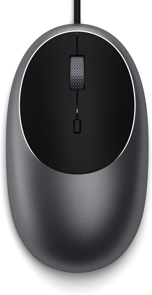 Satechi Aluminum C1 USB-C Wired Mouse for M2/M1 MacBook Pro/Air, iPad Pro/Air, Mac Mini, iMac M1