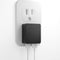 Nekmit Dual Port Ultra Thin Flat USB Wall Charger, Smart IC, Black