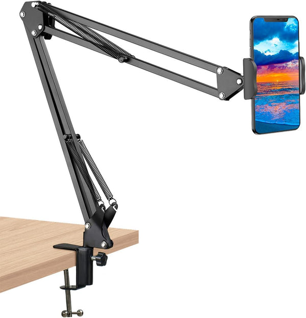 Universal Cell Phone Clip Holder Clamp Mount with Flexible 360° Rotation for 3.5-6.5in Phones