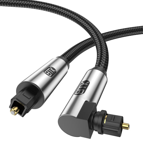 EMK 90 Degree Optical Cable 360 Degree Free-Rotating Fiber Optic Cable Toslink