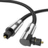 EMK 90 Degree Optical Cable 360 Degree Free-Rotating Fiber Optic Cable Toslink