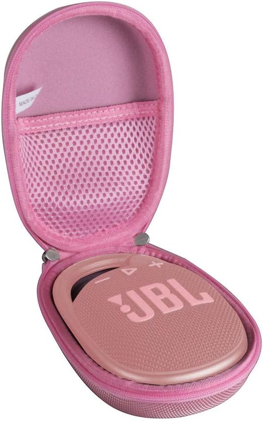 Hermitshell Hard Travel Case for JBL Clip 4 / JBL Clip 5 Portable Mini Bluetooth Speaker (Pink)