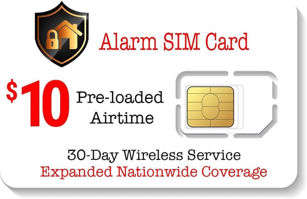 SpeedTalk Mobile $10 Alarm SIM Card GSM Business Office Home Security System & Monitoring | 3 in 1 Simcard