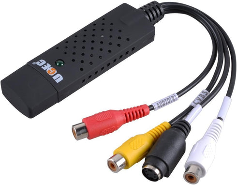 UCEC RCA to USB Converter - USB 2.0 Audio Video Capture Card for PC, Analog to Digital Video Converter