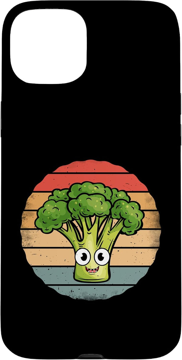 Broccoli Gifts for Vegetarians Co. Broccoli - Funny Retro Vintage Sunset Style Broccoli Lover Case for iPhone