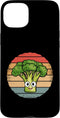 Broccoli Gifts for Vegetarians Co. Broccoli - Funny Retro Vintage Sunset Style Broccoli Lover Case for iPhone
