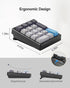 Kisnt KN17 17 Wired Mechanical Number Pad- Keys Hot Swappable Numpad with White Backlight& PBT Keycaps for Laptop PC