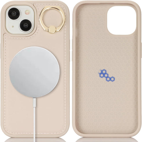 DEYHU 13 2-in-1 Apple13 for iPhone Phone case with Card Holder with Compatible magsafe Magnetic, Key Chain PU Leather